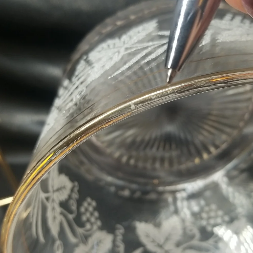 Bartlett Collins Golden Grape Ice Bucket with Gold Cage Holder